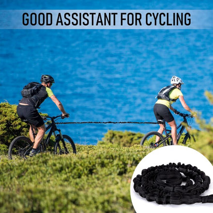 200kg Bicycle Tow Rope for Kids 1.7m to 3m with Black Storage Bag Compatible with Mountain Bike for Long Family Trip.