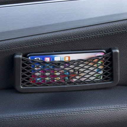 Universal Car Mesh Pocket Organizer for Phones and Glasses - Car Storage Net Compatible with All Cars.