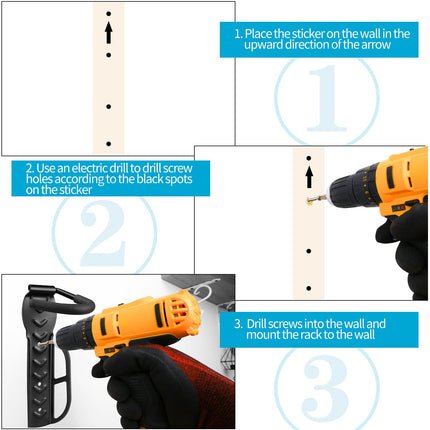 Garage Wall Mounted Bike Rack 2 Pack Heavy Duty Steel Hook Compatible with Oral-B Holds 66 lbs.