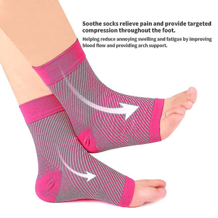 Soothing Neuropathy Socks 3 Pairs, Plantar Fasciitis Tendinitis Relief, White Large X-Large.