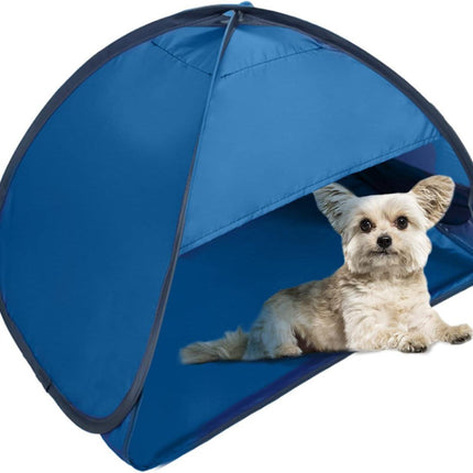 Pop-up Beach Shelter - Portable Beach Tent Anti-UV, Windproof, Picnic Tent for Small Dogs, Cats and Other Small Pets, Blue.