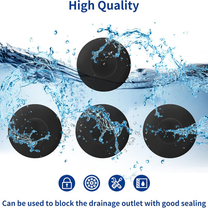 4-Pack Pool Wall Plug Replacement Parts - Above Ground Pool Filter Pump Filter Hole Plug Compatible with Intex and Bestway.