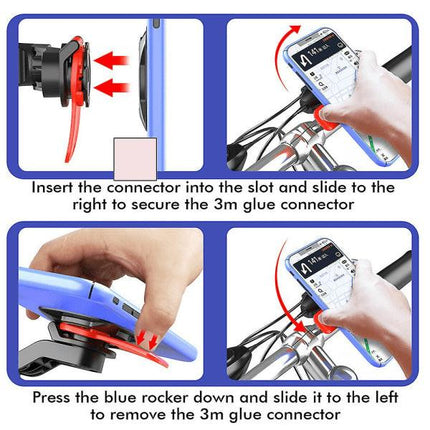 Quad Lock Out Front Bike Mount Twist Lock Mountain Bike Cradle Compatible withSamsung Xiaomi.
