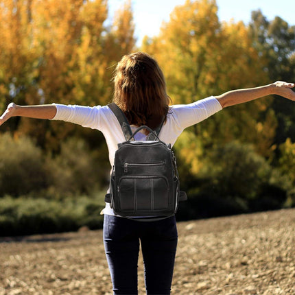 Vintage Backpack Women Shoulder Bag Girls Waterproof Daypack.