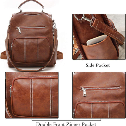 Vintage Backpack Women Shoulder Bag Girls Waterproof Daypack.
