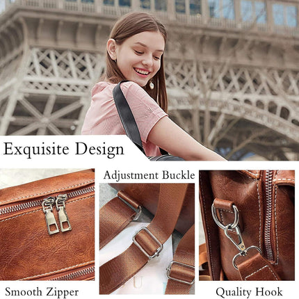 Vintage Backpack Women Shoulder Bag Girls Waterproof Daypack.