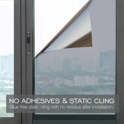 One-way mirror film Window film Sun protection Glass sticker - Special offer - Black Silver 40x300 cm Black-silver Black-silver 40x300 cm Black-silver 40x300 cm.