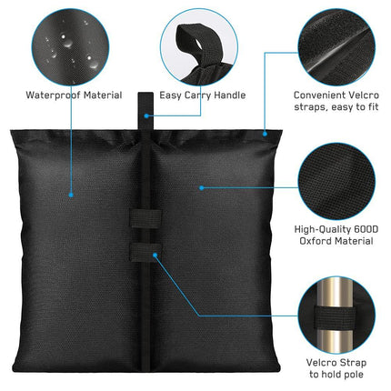 4-pack tent weights sandbags, heavy foot bag for legs.