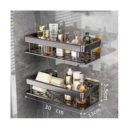 2pcs Wall Mount Corner Shelf for Bathroom Compatible with Braun Shower Storage Bracket Toilet Makeup Organization.