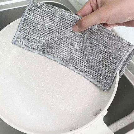 15-pack comfortable and effective wire dishcloths.