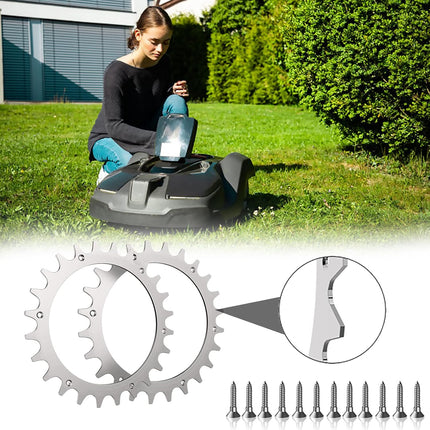 Worx Landroid L Lawn Mower Stainless Steel Spikes 225 mm Wheel Compatible with 12 Screws.