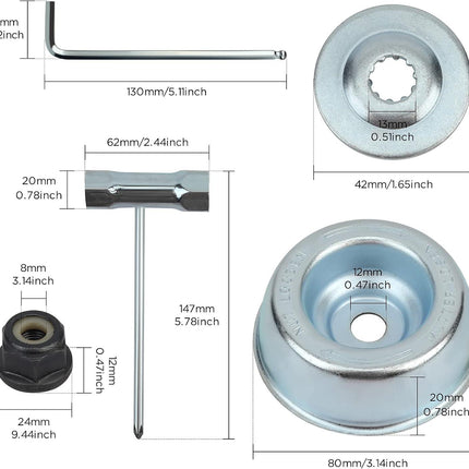 Universal Brushcutter Head Nut Kit, for Stihl Brushcutter FS55 FS.