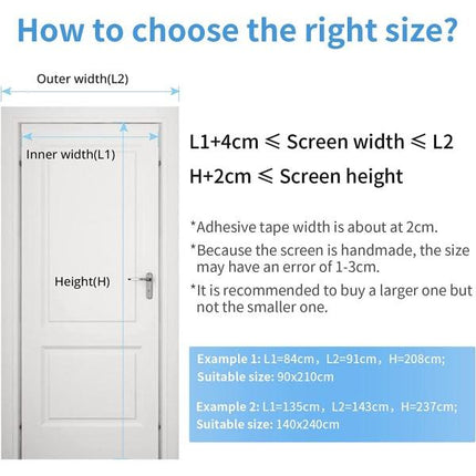 Mosquito Net Door Magnetic Fly Screen Anti-mosquito MYCARBON 80X200CM White.