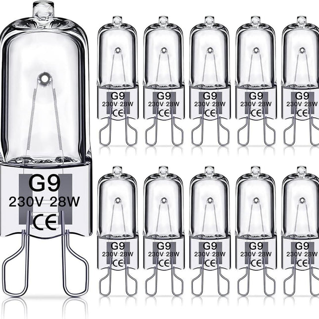 G9 halogen bulbs 28W, 230V, 10-pack 28W 28W.