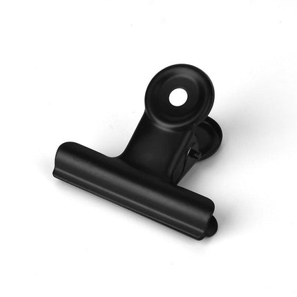 12-pack large black binder paper clips / metal hinge clip Fi.