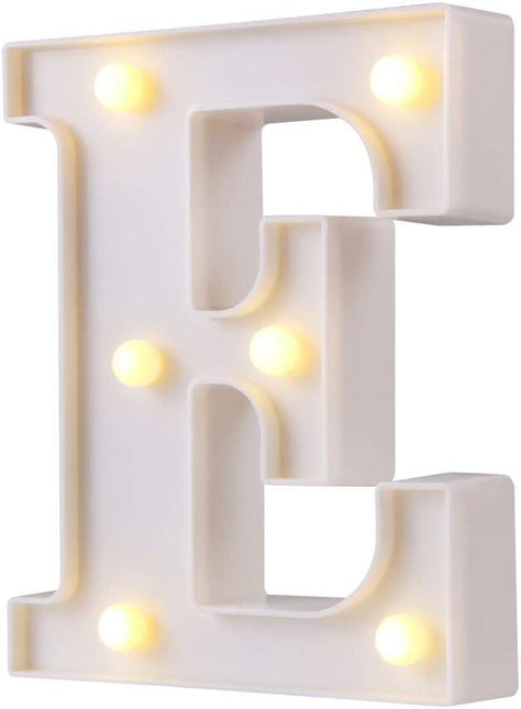 Luminous letters, very suitable for luminous weddings and birthday parties home decoration lamps (white, E) Capital letter E.