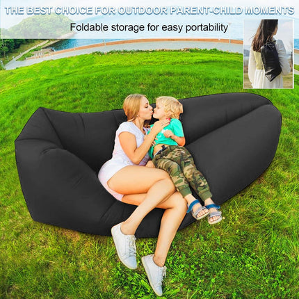 Portable Inflatable Air Lounger with Carry Bag for Beach.