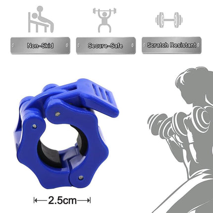 2 pcs Gym Barbell Clamps Quick Release Barbell Collar Clamps for.