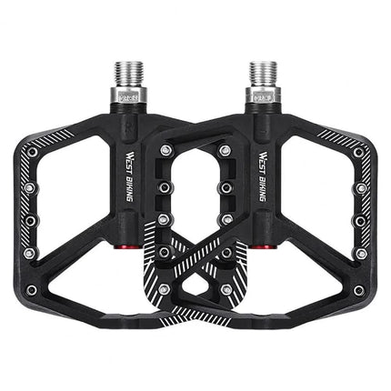 1 pair of wide pedals with non-slip surface and repair function, blue.