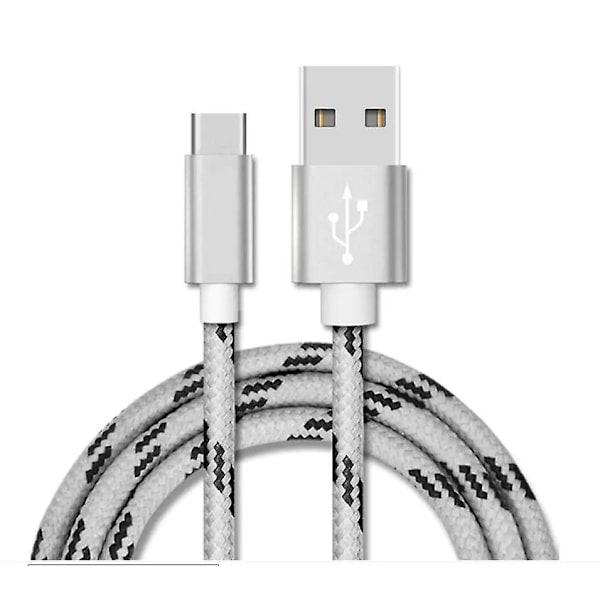 USB Type C Fast Charging Cable 2m Gray Compatible with Samsung S21 S22 S23.