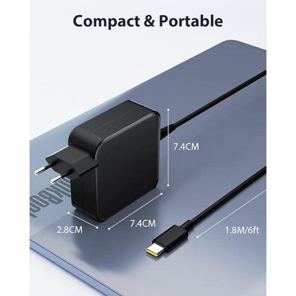 65W USB C Laptop Charger (1.8m) for Lenovo Thinkpad ASUS Zenbook.