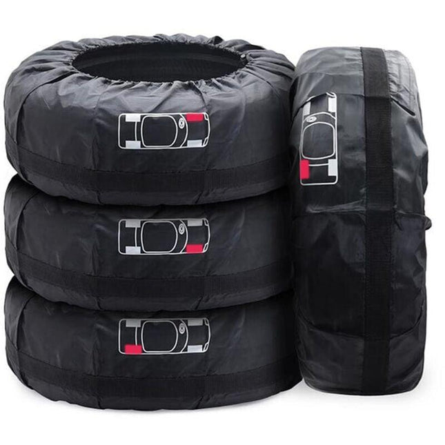 4 pcs Car Tire Covers 19-23\" Waterproof Dustproof Car Wheel Protector (Diameter 80cm).