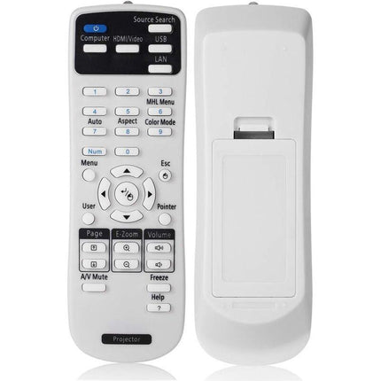 Epson Projector Remote Control Compatible with EB S02 S02H S11 S110 S11H S12 W01 W02 W12 X02 X11 X11H X12 X14 X15 420 425W 430 435W 470 475W 480 485.