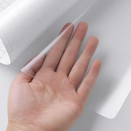 Oil-Resistant Waterproof Vinyl Roll, 45x500cm, Transparent Self-Adhesive Film for Kitchen Wall and Furniture Protection, Decorative Film.