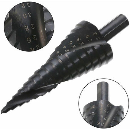 HSS Step Drill Conical Metal Drill Bit 4-32mm for Screwdriver on Steel Wood Plastic.