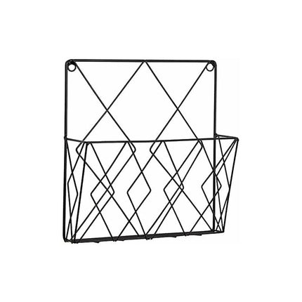 Metal Magazine Rack for Wall - Storage Shelf for Office, Living Room, Bedroom - Compatible with Newspapers, Books and Files.