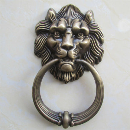 Bronze Lion Head Door Knocker Elegant Classic Home Decor.