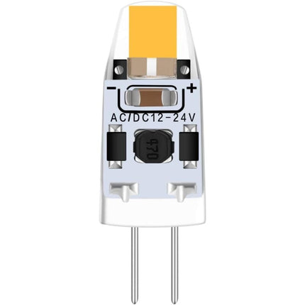 G4 LED Bulbs Warm White 3000K Dimmable 2W 12V-24V AC/DC 10-pack Replacement Compatible with Halogen Bulbs.