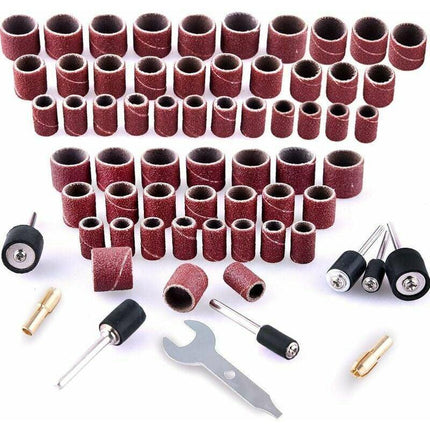 Dremel Sanding Roller Set 531 Pieces Compatible with Dremel Rotary Tools Includes 504 Sanding Rollers 24 Roller Sleeves 2 Self-Locking Chucks Wrench.