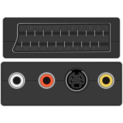 Scart to RCA Cable Male 1.5m Audio Video Adapter Compatible with TV DVD VCR.