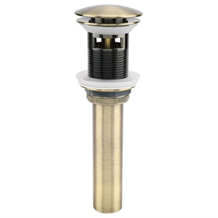 G1 1/4 Click Clack Pop Up Sink Waste Drain with Overflow in Bronzed Brass Universal Basin Siphon Valve.