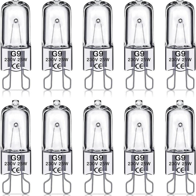 G9 halogen bulbs 25w 230v 10-pack.