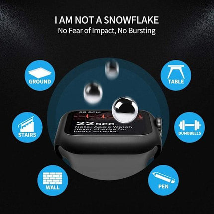 Compatible with Apple Watch Series 7/8/9 45mm 2-Pack Black Screen Protector.
