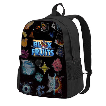 Roblox Blox Fruit Backpack Large Capacity Polyester School Bag for Children.