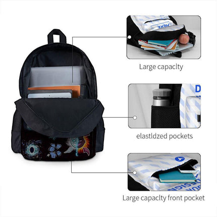 Roblox Blox Fruit Backpack Large Capacity Polyester School Bag for Children.