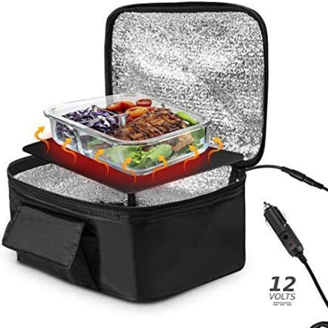 12V cooler bag for car, electric picnic bag lunch bag cooler bag foldable cooler bag for carrying picnic food - 29cmx21cmx11cm.