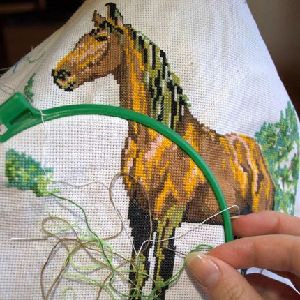 14 Count White Aida Fabric - High Quality Cotton Embroidery Fabric for Frames.