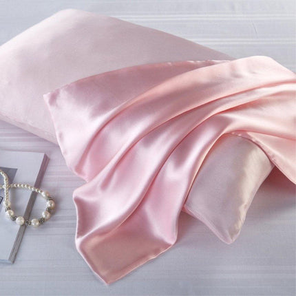 Satin Silk Pillowcase for Hair and Skin, Standard Size Pillowcase, 2-Pack, Super Soft Pillowcase with Envelope Closure.