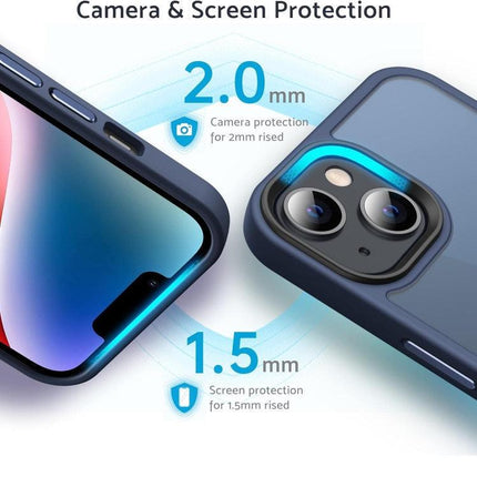 Compatible with iPhone 13 - MagSafe Case Shockproof Silicone Matte Blue.