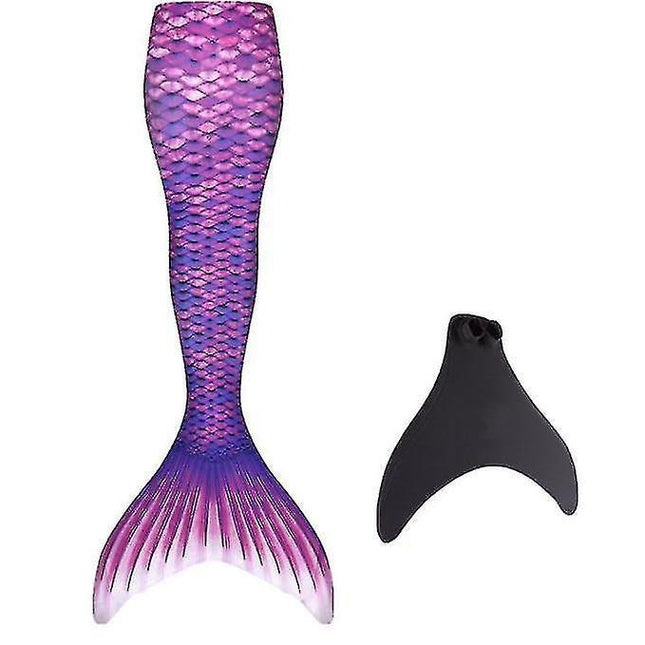 Children's durable mermaid tail for swimming, Monofin included - Perfect purple adult S.