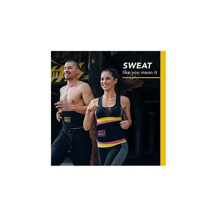 Sweat Belt Burn Belt Fitness Cardio Black XL.