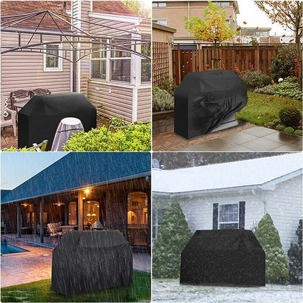 Waterproof Windproof Tear-Proof Grill Cover with Storage Bag and Straps 145x61x117cm.
