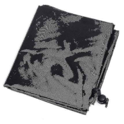 Outdoor Round Fire Pit Cover 112cm Waterproof Black Compatible with Patio.