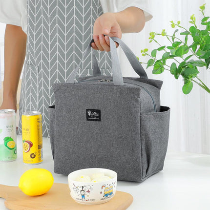 Lunch Bag for Adult Children Thick Portable Black.