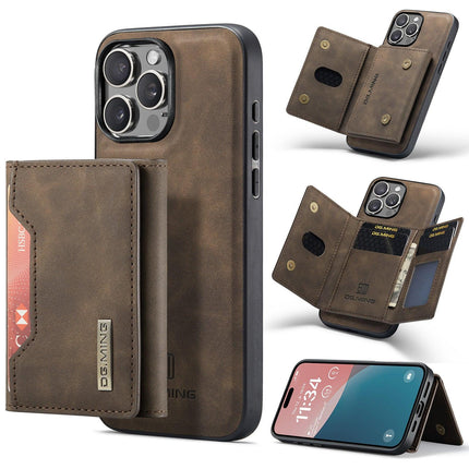 Magnetic iPhone 16 Pro Case with Card Pocket Compatible with iPhone 16 Pro Coffee Color.