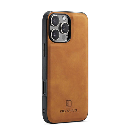 Magnetic iPhone 16 Pro Case with Card Pocket Compatible with iPhone 16 Pro Coffee Color.